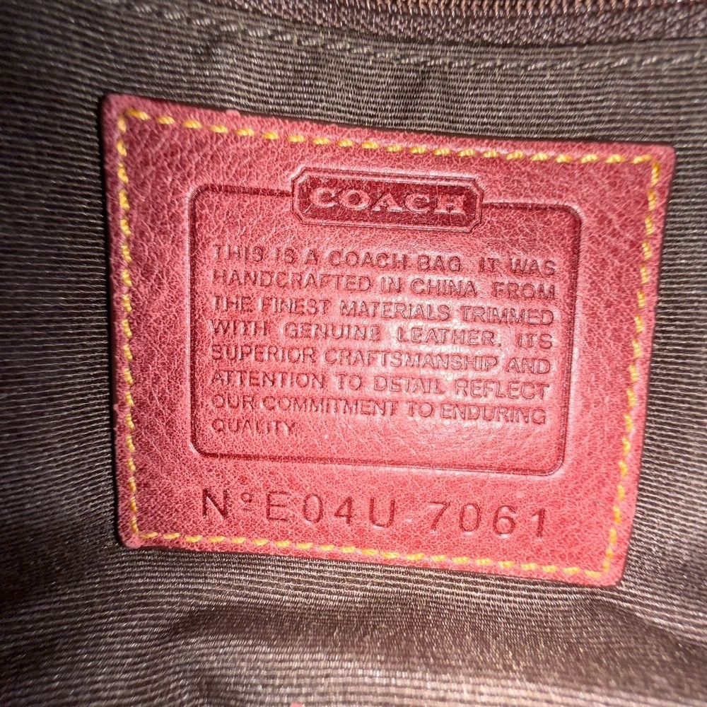 VTG Coach Special Edition 2004 Fall Shoulder Bag Purse Brown and Burgandy Y2K - Picture 13 of 16